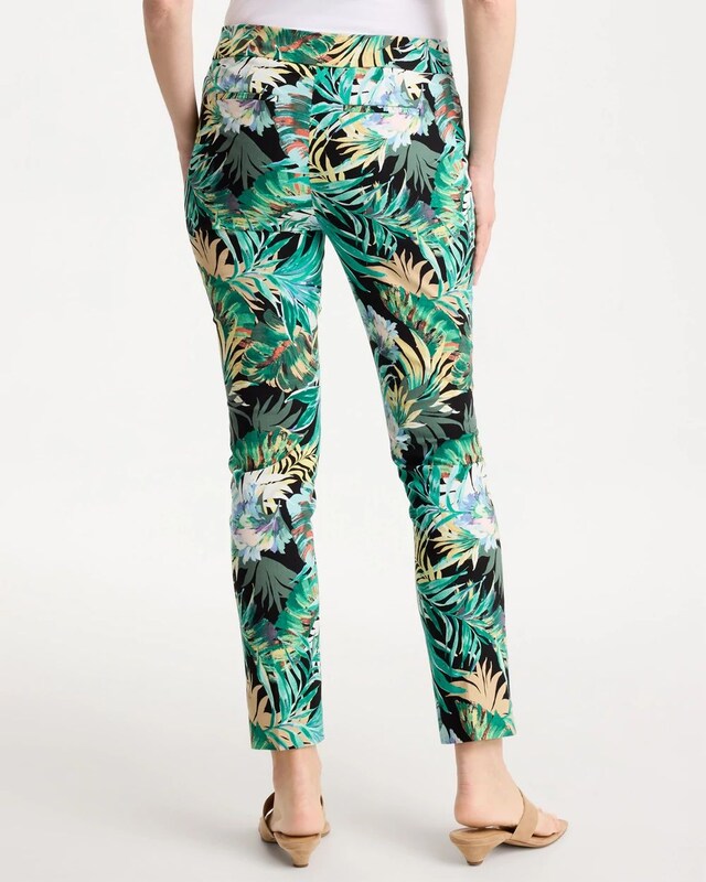 Printed Brigitte Slim Pull-On Ankle Pants - image 3